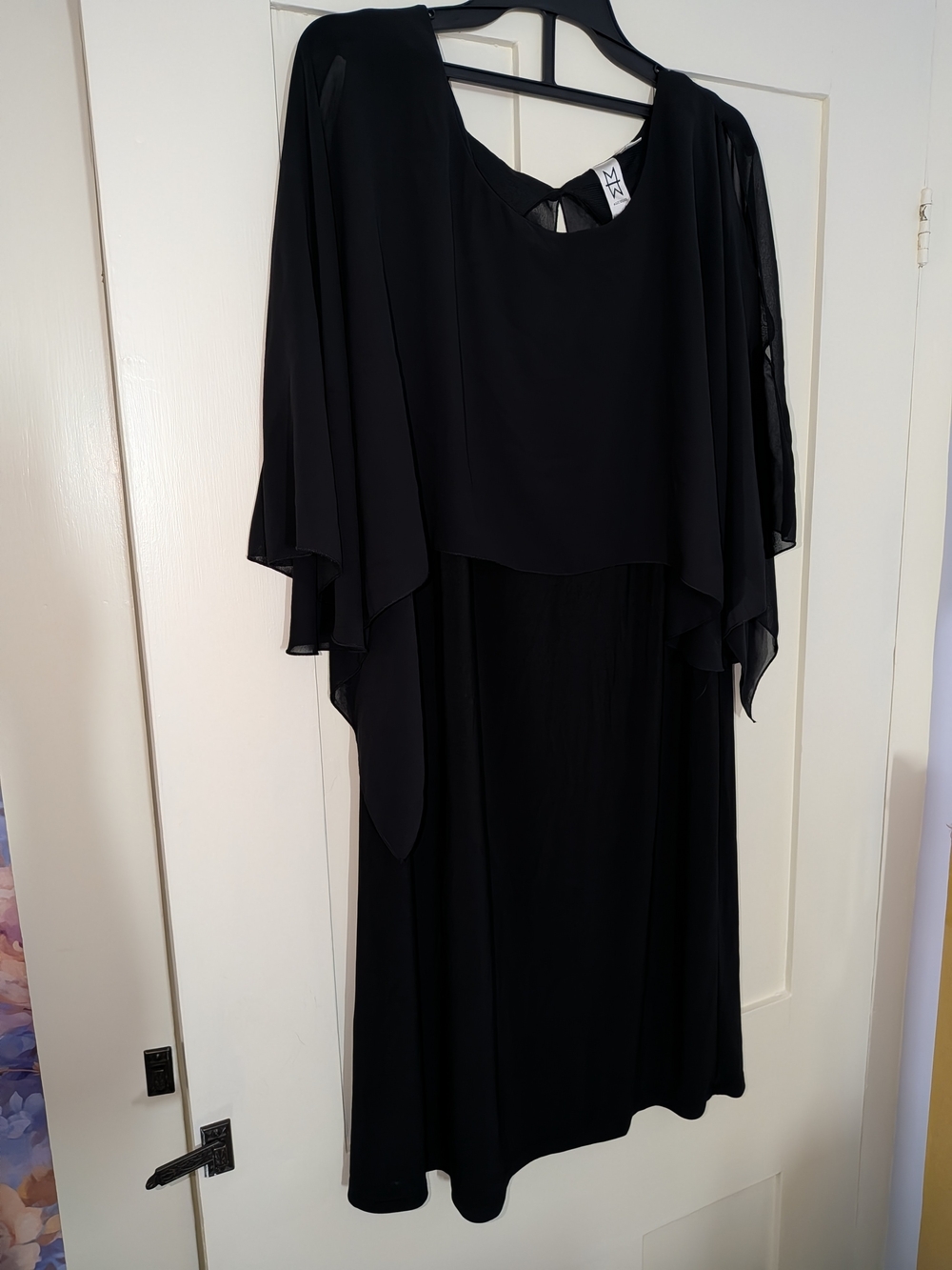 Marc Bouwer Elegant Black Overlay Evening Dress Size XL